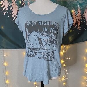 Indy Brand Funny Camping Tee Size M